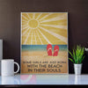 Canvas Prints Some Some Girls Are Just Born With The Beach in Their Souls Christmas Gift Vintage Home Wall Decor Canvas - Mostsuit