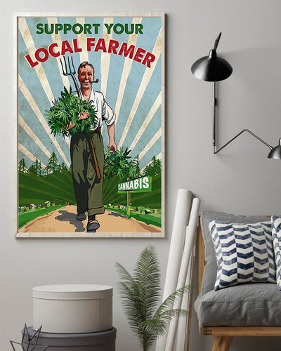 Canvas Prints Support Your Local Farmer Birthday Gift Vintage Home Wall Decor Canvas - Mostsuit