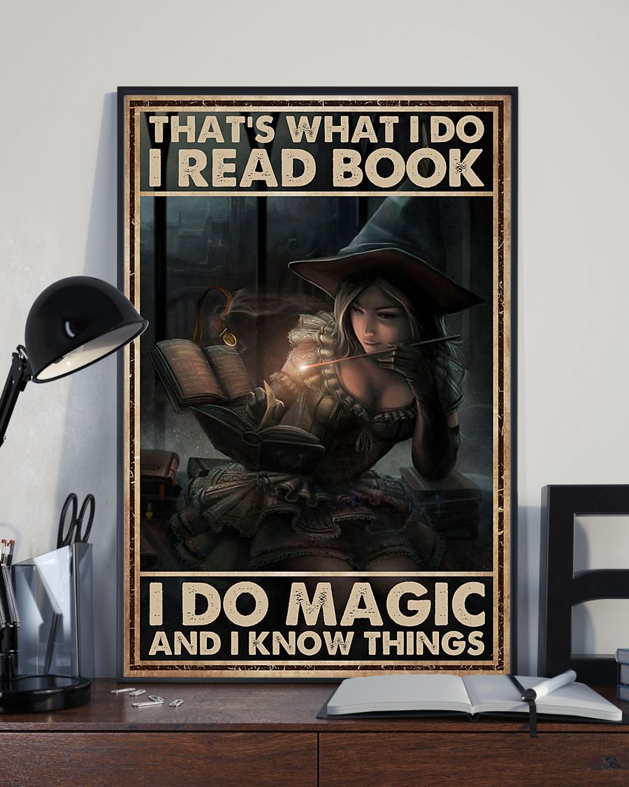 Canvas Prints That's What I Do I Read Book I Do Magic And I Know Things Wall Art Vintage Home Wall Decor Canvas - Mostsuit