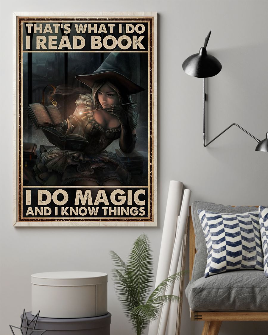 Canvas Prints That's What I Do I Read Book I Do Magic And I Know Things Wall Art Vintage Home Wall Decor Canvas - Mostsuit