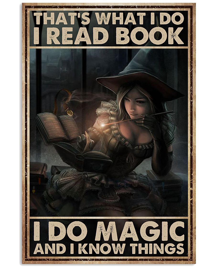 Canvas Prints That's What I Do I Read Book I Do Magic And I Know Things Wall Art Vintage Home Wall Decor Canvas - Mostsuit