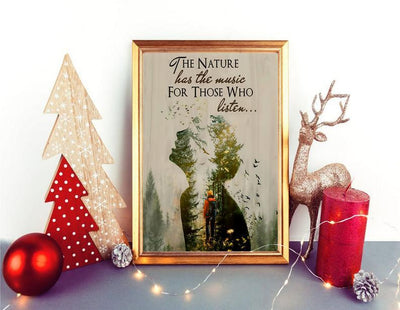 Personalization Canvas Prints The Nature Has The Music For Those Who Listen Christmas Gift Vintage Home Wall Decor Canvas - Mostsuit