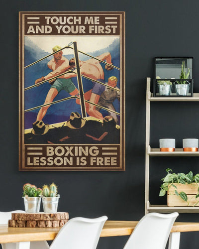 Canvas Prints Touch Me And Your First Boxing Birthday Gift Vintage Home Wall Decor Canvas - Mostsuit