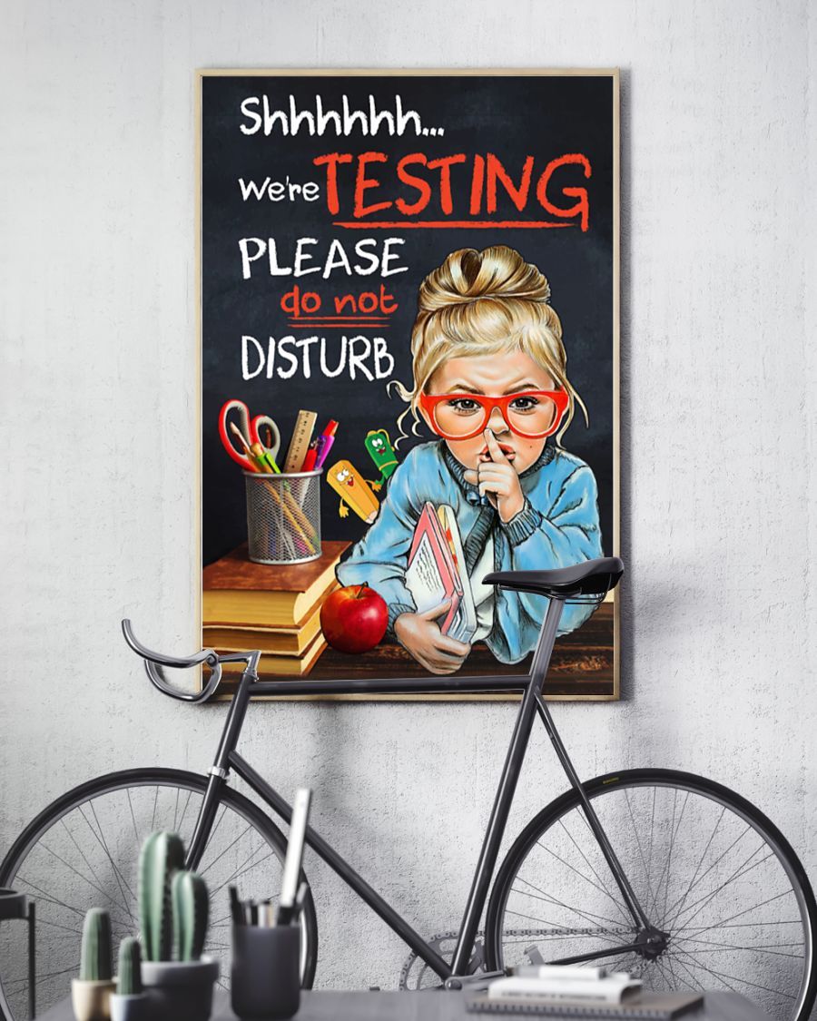 Canvas Prints We're Testing Do Not Disturb Teacher Wall Art Gifts Vintage Home Wall Decor Canvas - Mostsuit