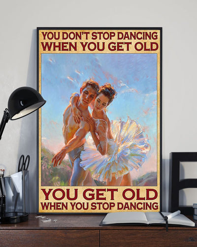Canvas Prints You Don't Stop Dancing when You Get Old Birthday Gift Vintage Home Wall Decor Canvas - Mostsuit