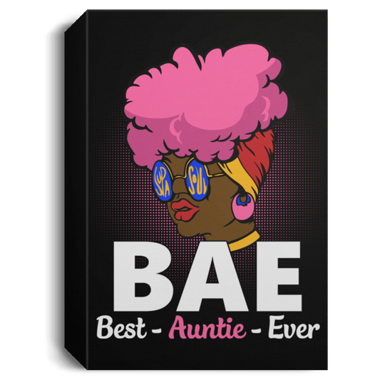 African American Canvas Art BAE Best Auntie Ever Black Woman Afrocentric Living Room Decor