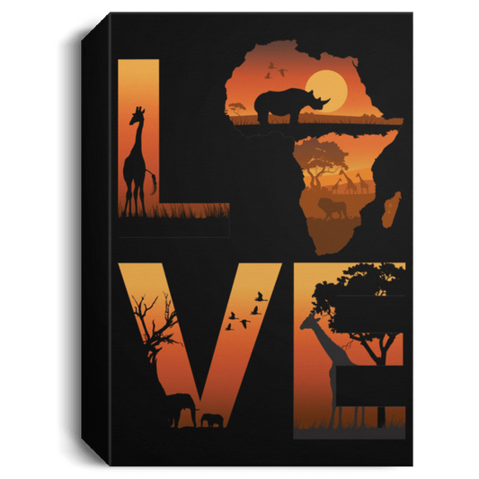 African American Canvas Africa Art in LOVE Canvas Black Art Living Room Decor