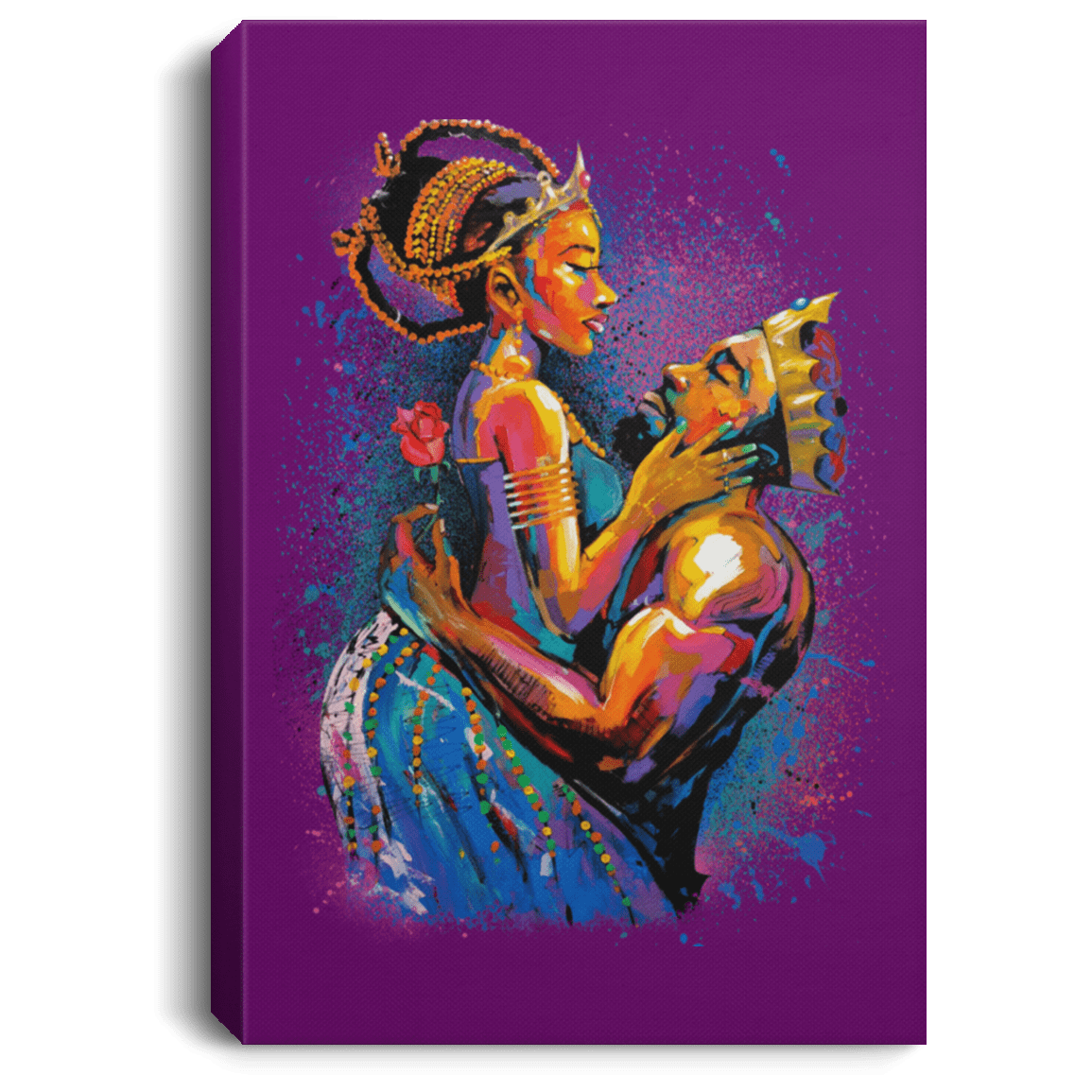 African American Canvas Painting Pro Black King And Queen Art Black History Canvas Art Living Room Decor