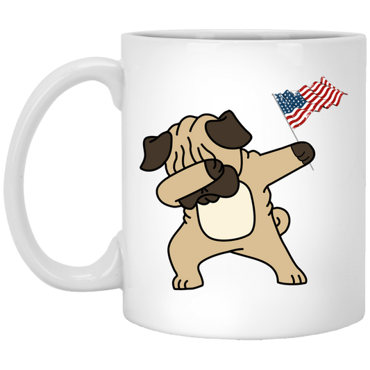Dabbing Pug Mug Independence 4th July Pug Gifts for Puggy Puppies Lover