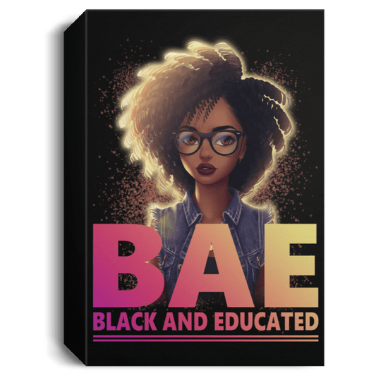African American Canvas Art Beautiful BAE Black And Educated Girl Black History Canvas Art Living Room Decor