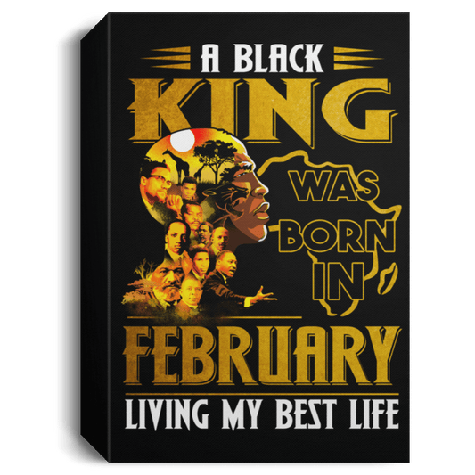 African American Canvas Art A Black King Was Born In February Black History Canvas Art Living Room Decor