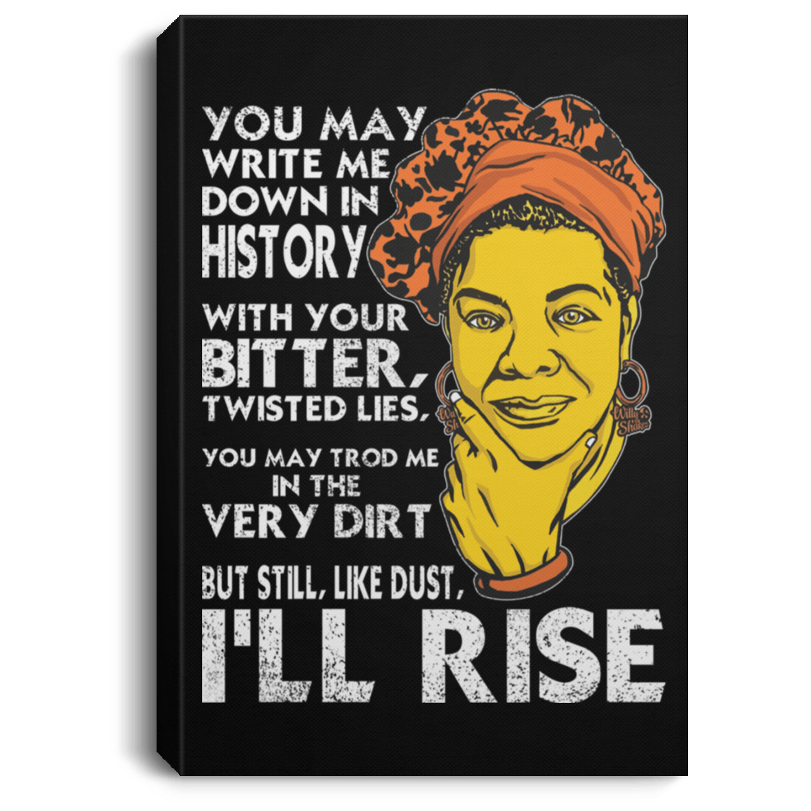 African American Canvas Painting You May Write Me Down In History But Still Like Dust I'll Rise Afrocentric Living Room Decor