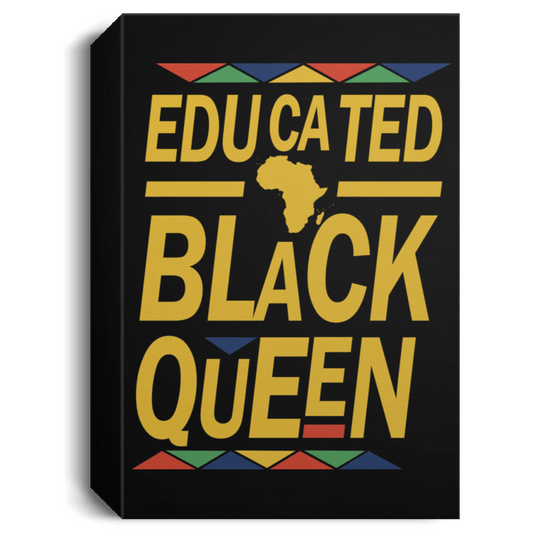 African American Canvas Art Educated Black Queen Afro Woman Canvas Black Art Living Room Decor
