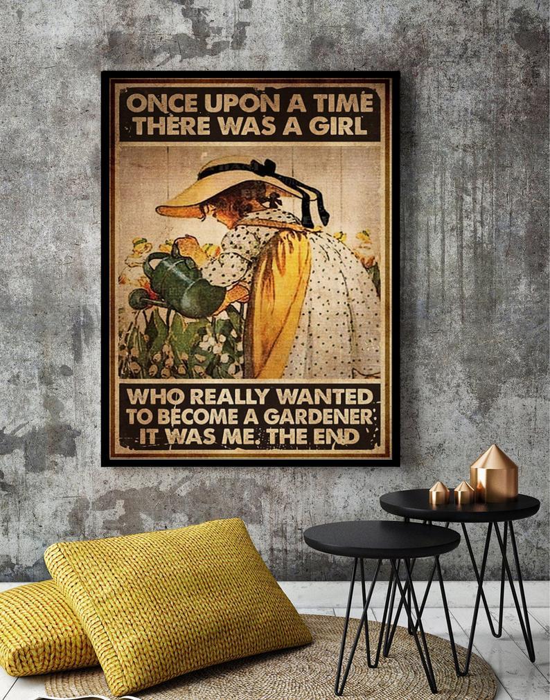 Canvas Prints Garden Once Upon A Time There Was A Girl Gifts Vintage Home Wall Decor Canvas - Mostsuit