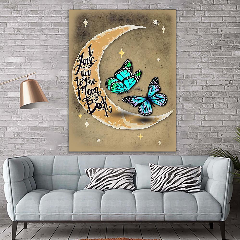 To My Daughter Butterfly Canvas Room Home Decor Print Matte Canvas - Gift For Daughter - Home Room Wall Decor Matte Canvas - Mostsuit