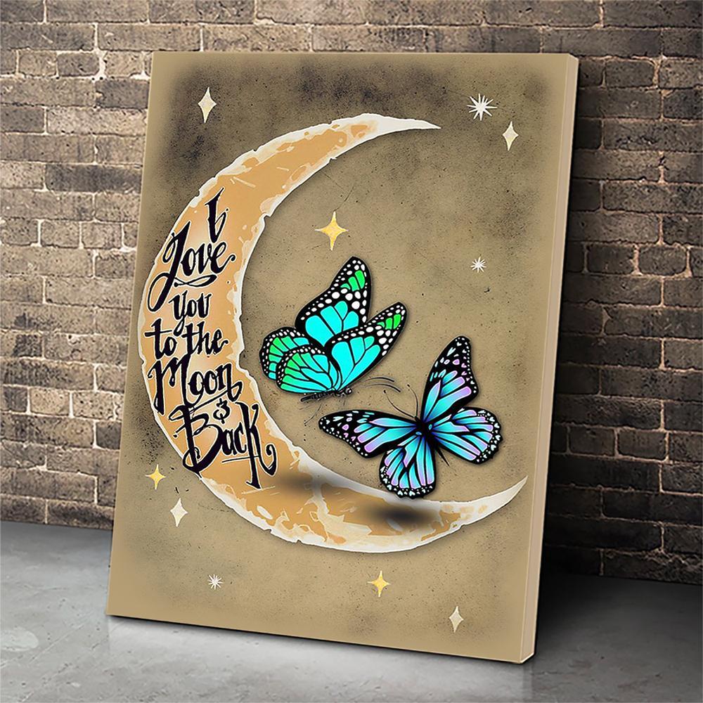 To My Daughter Butterfly Canvas Room Home Decor Print Matte Canvas - Gift For Daughter - Home Room Wall Decor Matte Canvas - Mostsuit