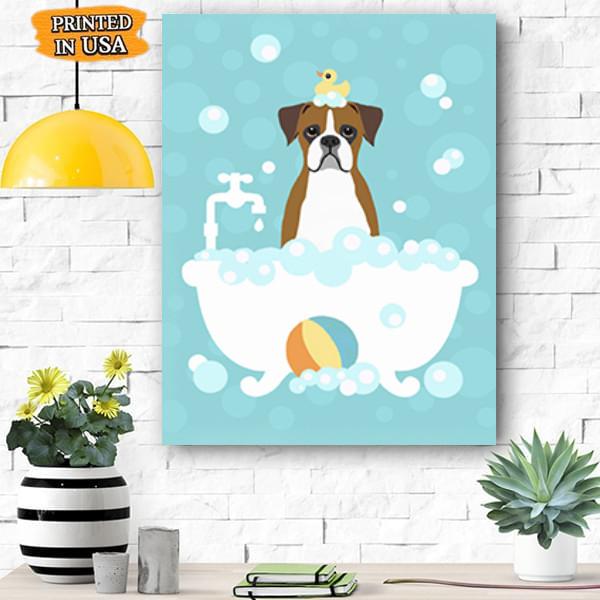 Brown Boxer Dog Canvas Prints Matte Canvas - Home Room Wall Decor Matte Canvas - Mostsuit