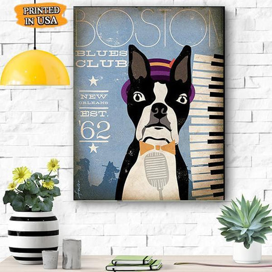 Boston Dog Canvas Prints Matte Canvas - Home Room Wall Decor Matte Canvas - Mostsuit
