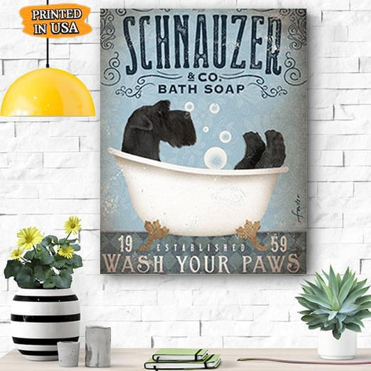 Schnnauzer Dog Canvas Prints Matte Canvas - Home Room Wall Decor Matte Canvas - Mostsuit