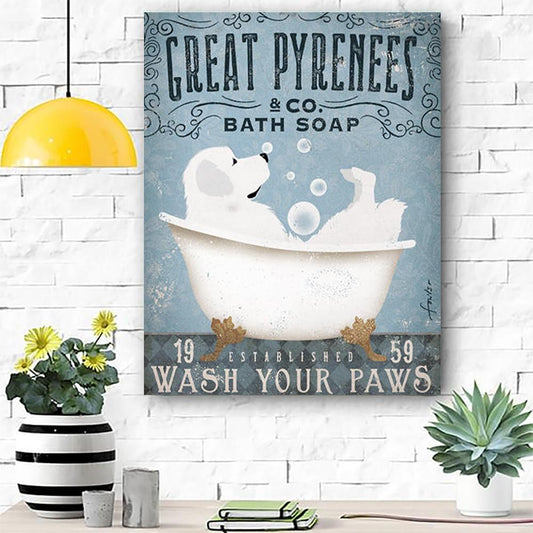Great Pyrenees Dog Canvas Prints Matte Canvas - Home Room Wall Decor Matte Canvas - Mostsuit