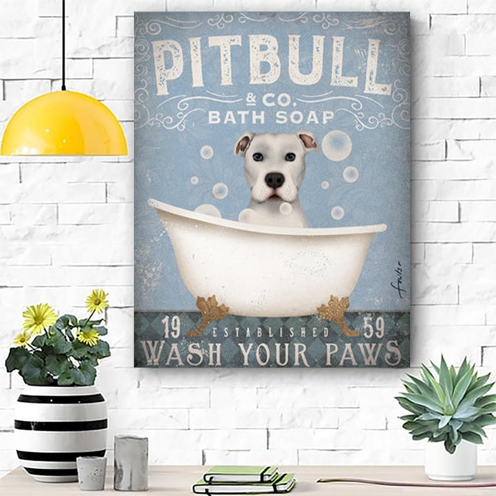 Pitbull Dog Canvas Prints Matte Canvas - Home Room Wall Decor Matte Canvas - Mostsuit