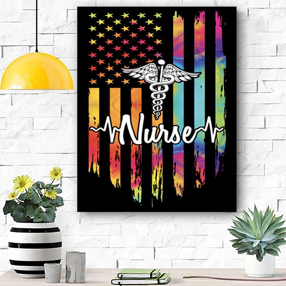 Proud Nurse Canvas Print Wall Art - Home Room Wall Decor Matte Canvas - Mostsuit