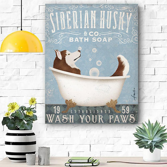 Siberian Husky Dog Canvas Prints Matte Canvas - Home Room Wall Decor Matte Canvas - Mostsuit