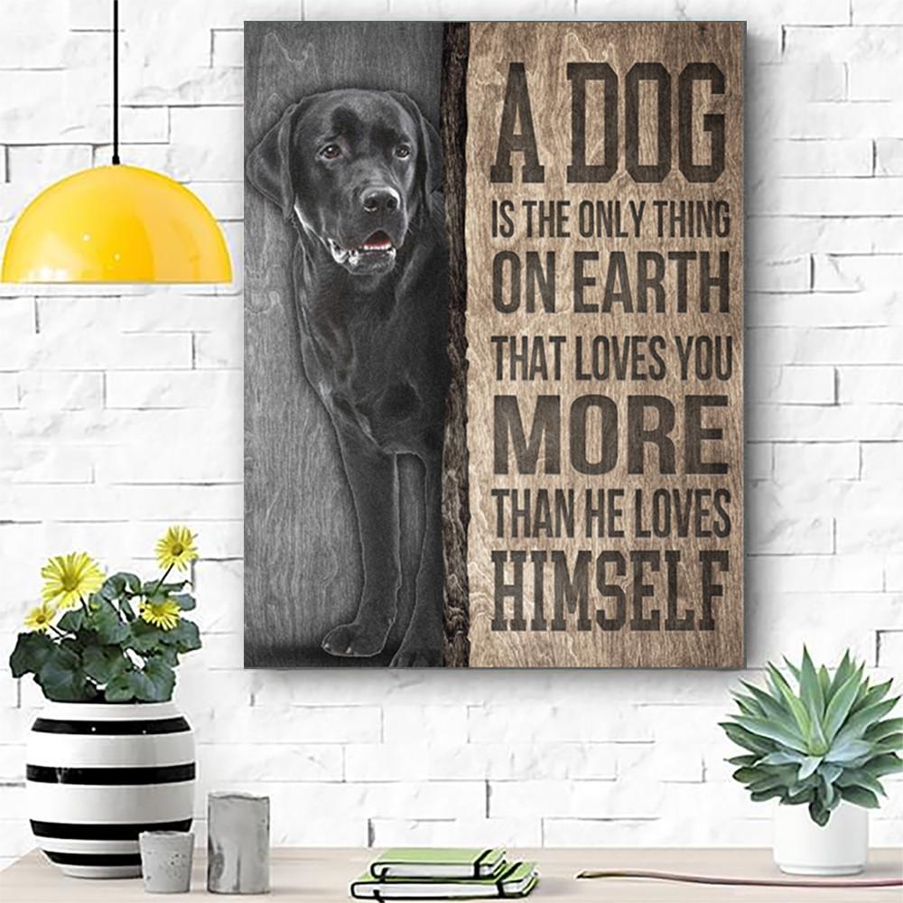 Black Labrador Dog Canvas Prints Matte Canvas - Home Room Wall Decor Matte Canvas - Mostsuit