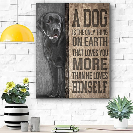 Black Labrador Dog Canvas Prints Matte Canvas - Home Room Wall Decor Matte Canvas - Mostsuit