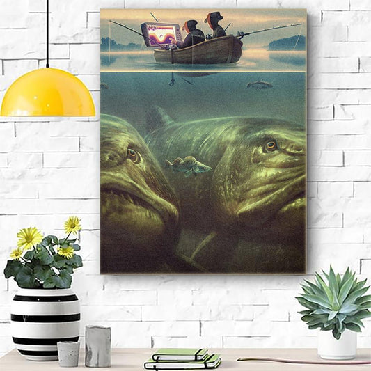 Fishing Canvas Prints Matte Canvas - Home Room Wall Decor Matte Canvas - Mostsuit