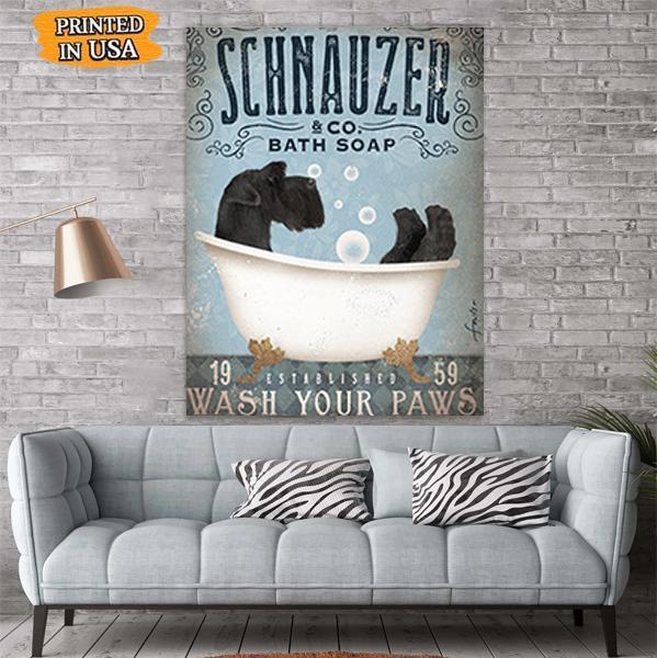 Schnnauzer Dog Canvas Prints Matte Canvas - Home Room Wall Decor Matte Canvas - Mostsuit
