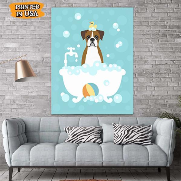 Brown Boxer Dog Canvas Prints Matte Canvas - Home Room Wall Decor Matte Canvas - Mostsuit