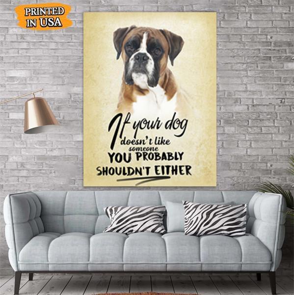 Boxer Dog Canvas Prints Matte Canvas - Home Room Wall Decor Matte Canvas - Mostsuit