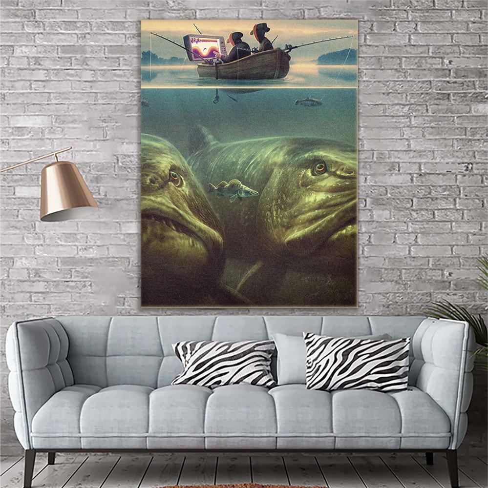 Fishing Canvas Prints Matte Canvas - Home Room Wall Decor Matte Canvas - Mostsuit