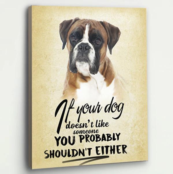 Boxer Dog Canvas Prints Matte Canvas - Home Room Wall Decor Matte Canvas - Mostsuit