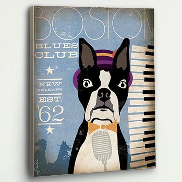 Boston Dog Canvas Prints Matte Canvas - Home Room Wall Decor Matte Canvas - Mostsuit