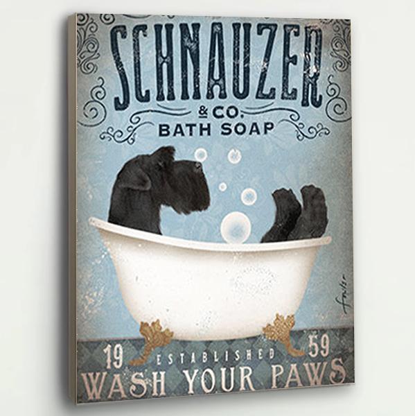 Schnnauzer Dog Canvas Prints Matte Canvas - Home Room Wall Decor Matte Canvas - Mostsuit