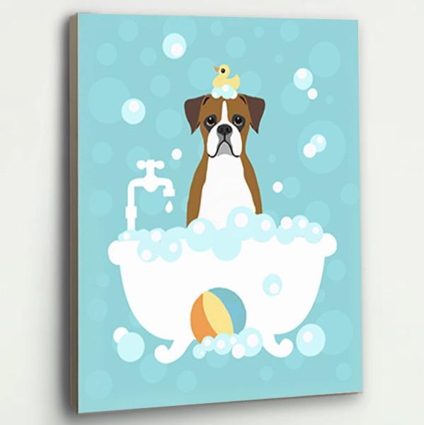Brown Boxer Dog Canvas Prints Matte Canvas - Home Room Wall Decor Matte Canvas - Mostsuit