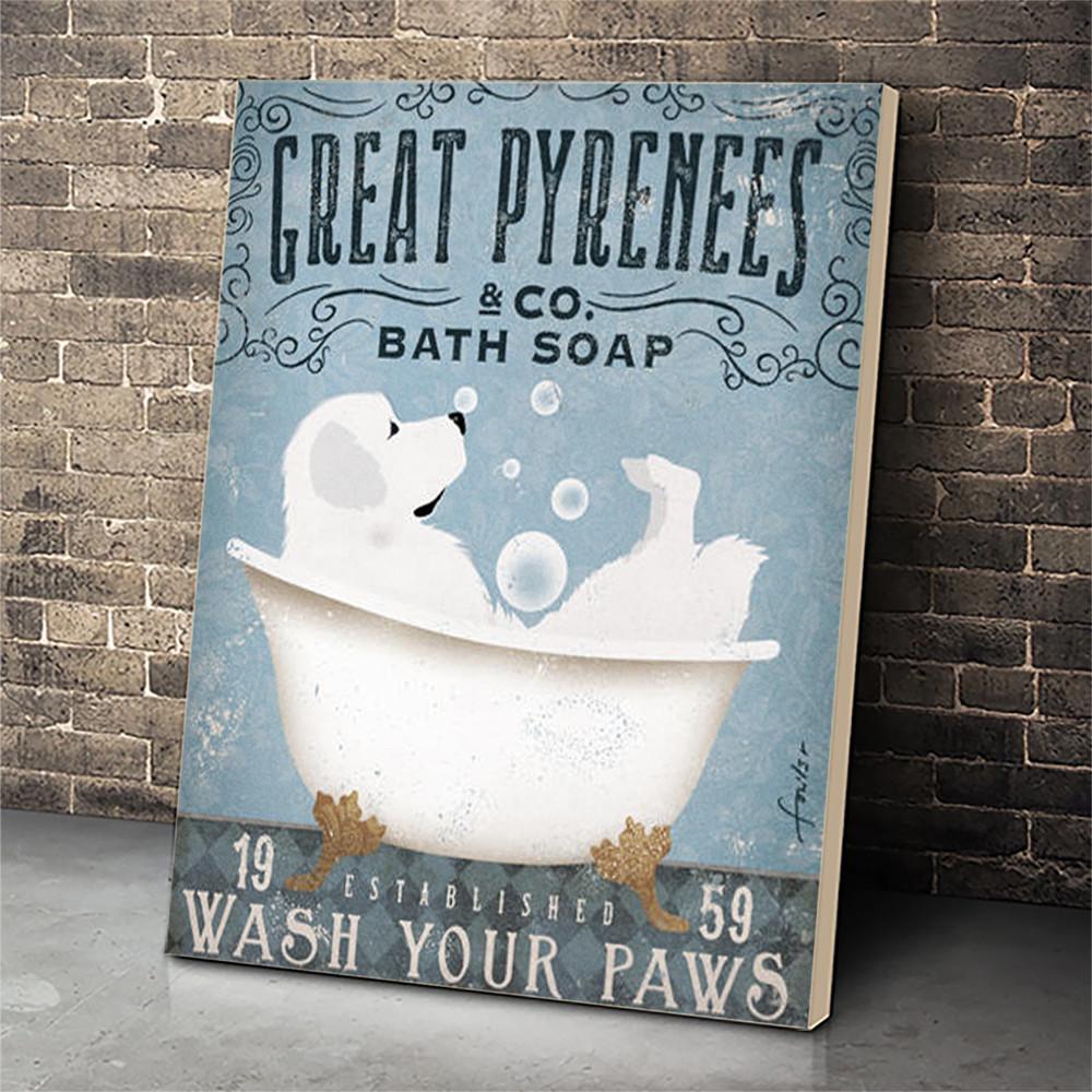 Great Pyrenees Dog Canvas Prints Matte Canvas - Home Room Wall Decor Matte Canvas - Mostsuit