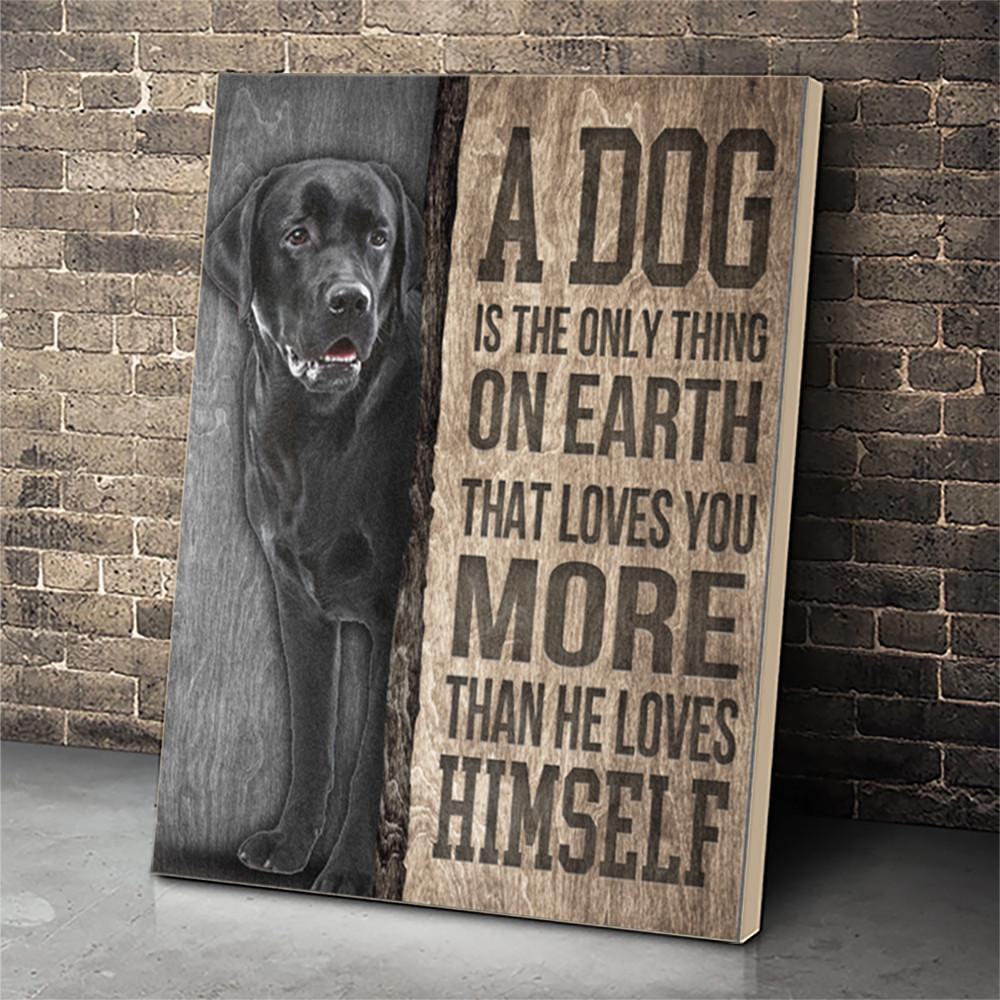 Black Labrador Dog Canvas Prints Matte Canvas - Home Room Wall Decor Matte Canvas - Mostsuit