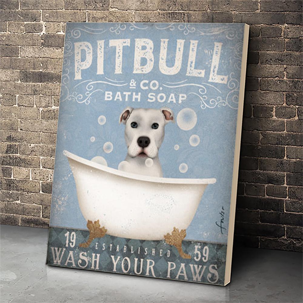 Pitbull Dog Canvas Prints Matte Canvas - Home Room Wall Decor Matte Canvas - Mostsuit