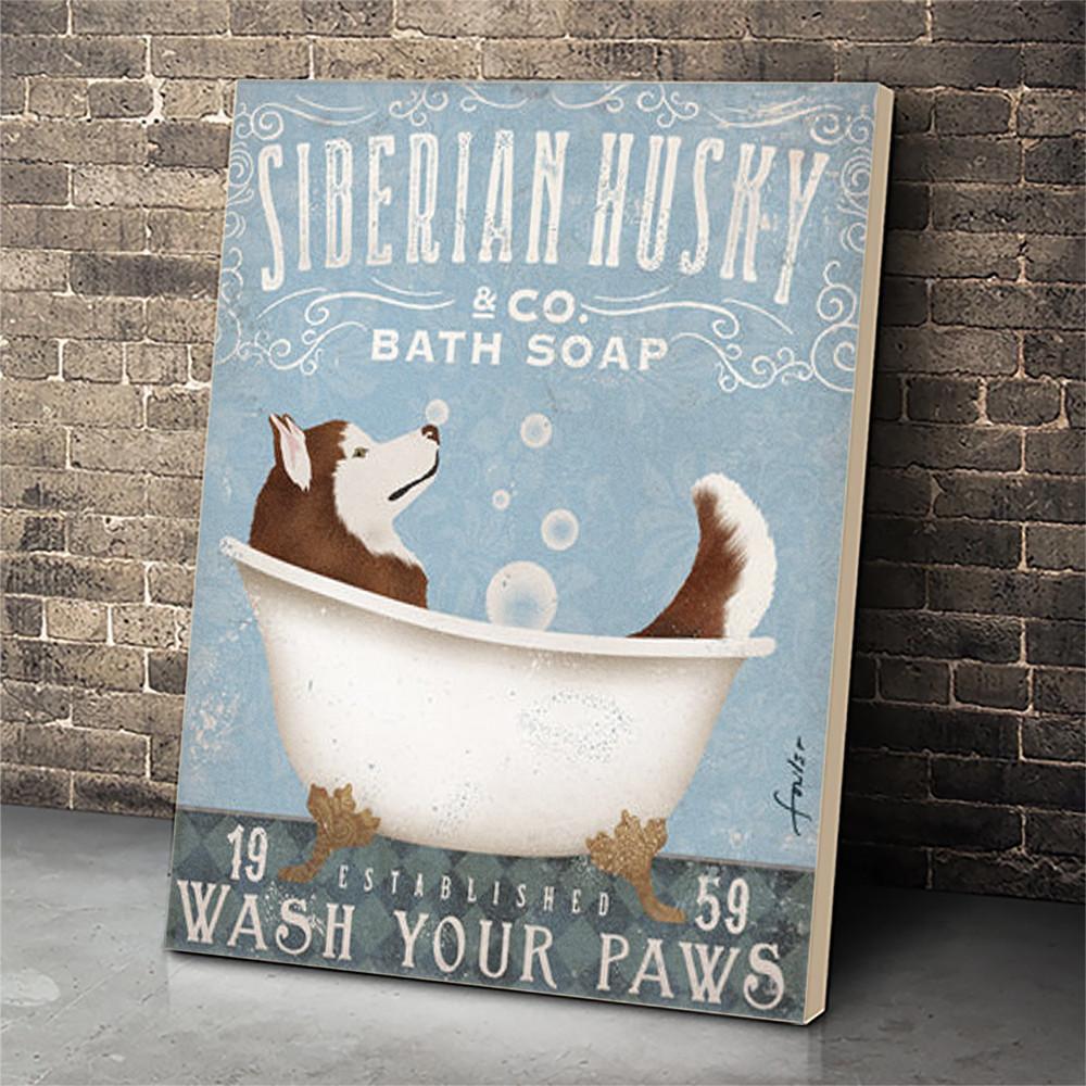 Siberian Husky Dog Canvas Prints Matte Canvas - Home Room Wall Decor Matte Canvas - Mostsuit