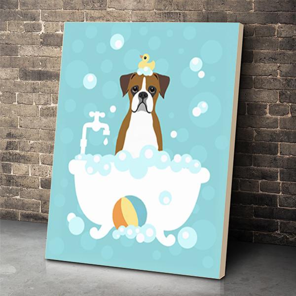 Brown Boxer Dog Canvas Prints Matte Canvas - Home Room Wall Decor Matte Canvas - Mostsuit