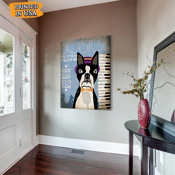 Boston Dog Canvas Prints Matte Canvas - Home Room Wall Decor Matte Canvas - Mostsuit
