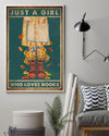 Canvas Prints Just A Girl Who Loves Book Gifts Vintage Home Wall Decor Canvas - Mostsuit