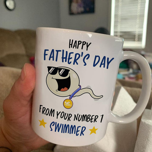 Happy Father's Day From Your Swimming Champion Mug Gift For Dad - MostSuit