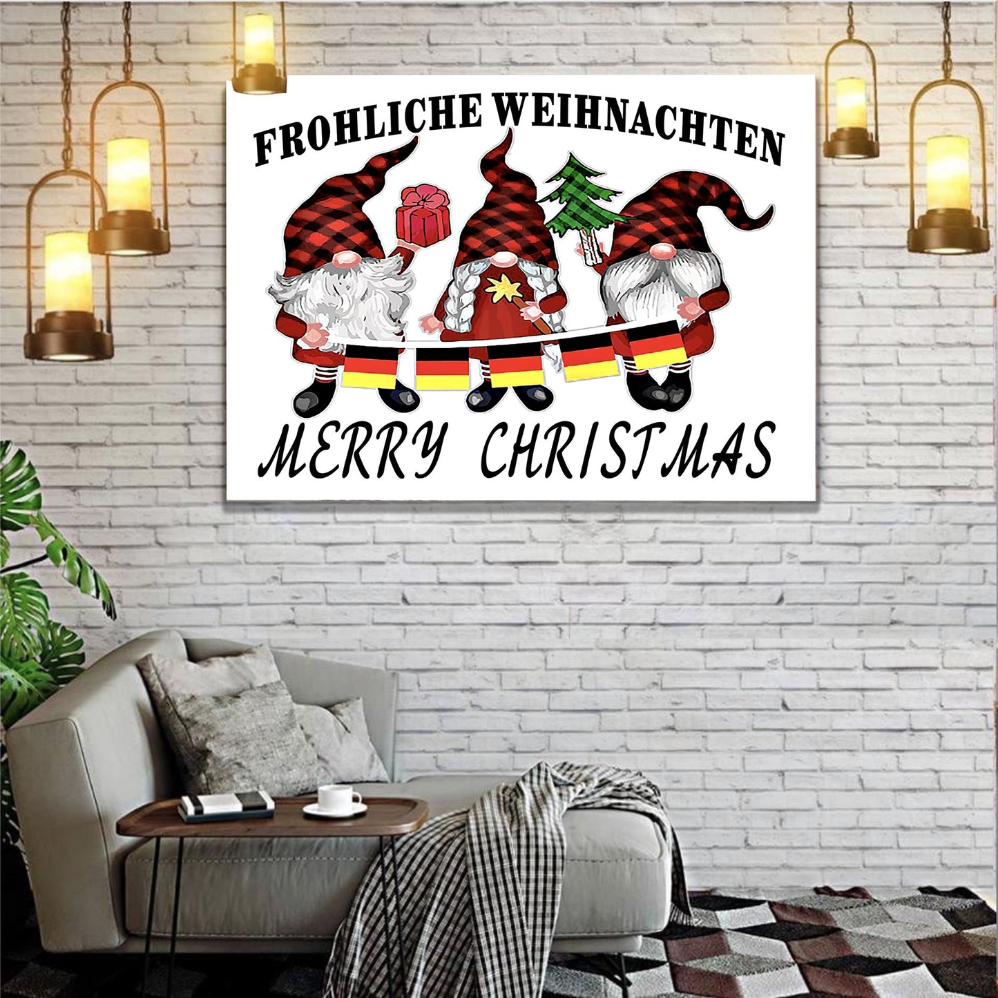 Custom Canvas Merry Christmas Canvas Room Home Decor Print Home Room Wall Decor Matte Canvas - Mostsuit