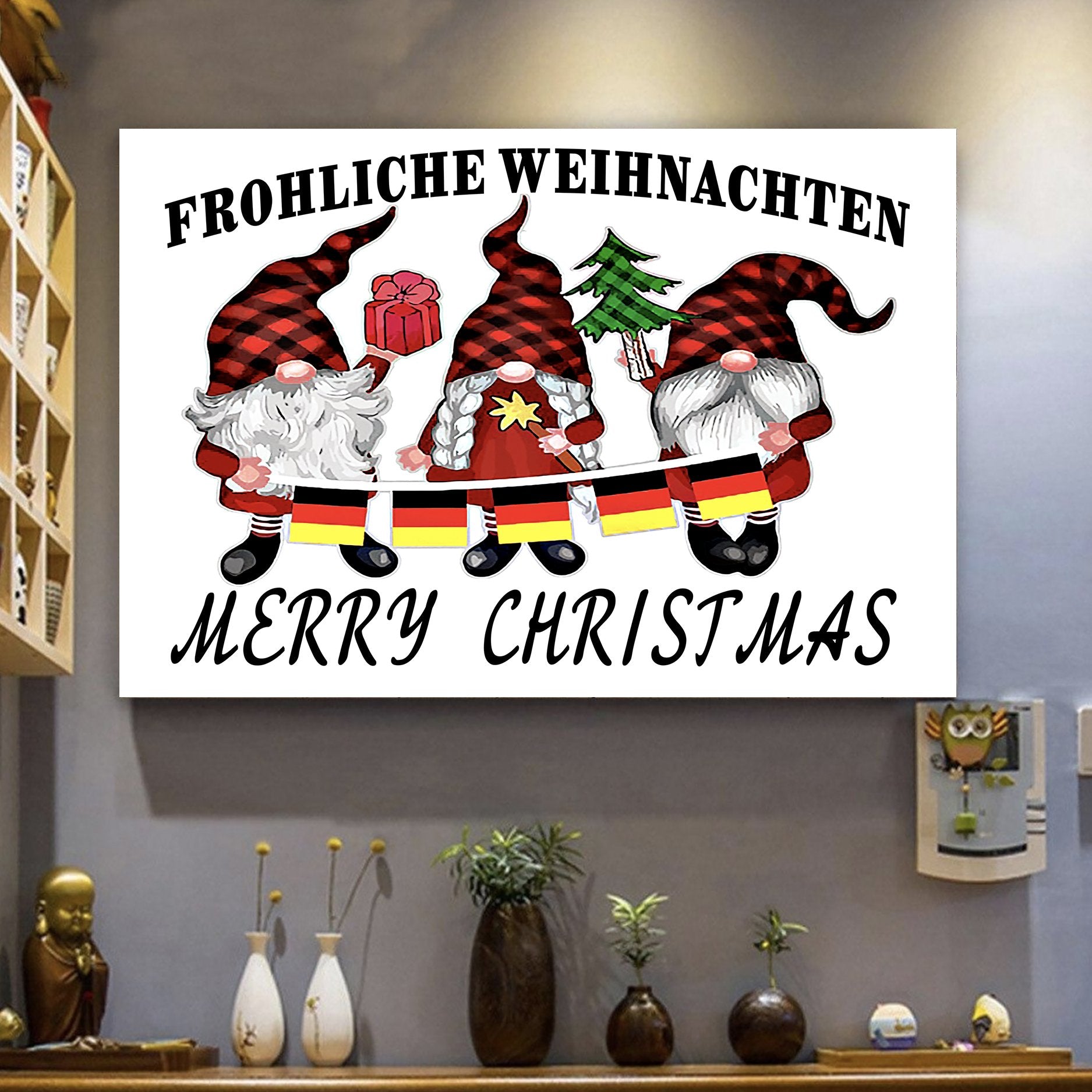 Custom Canvas Merry Christmas Canvas Room Home Decor Print Home Room Wall Decor Matte Canvas - Mostsuit