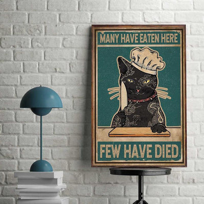 Prints Canvas Gift for Loves Cat Many Have Eaten Here Few Have Gifts Vintage Home Wall Decor Canvas - Mostsuit