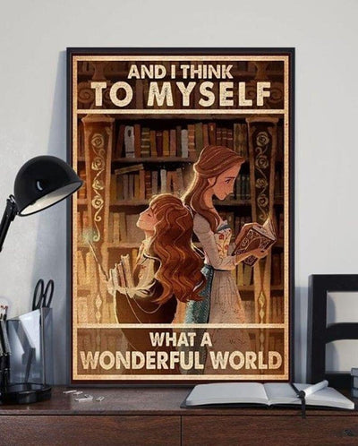 Prints Canvas And I Think to My Self What a Wonderful World Birthday Gifts Vintage Home Wall Decor Canvas - Mostsuit